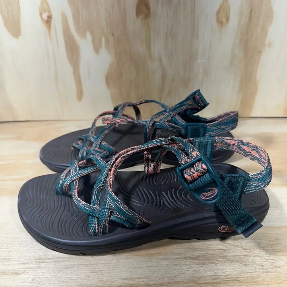 Chaco Teal Multi-Color Strappy Sandals Women’s Size 9